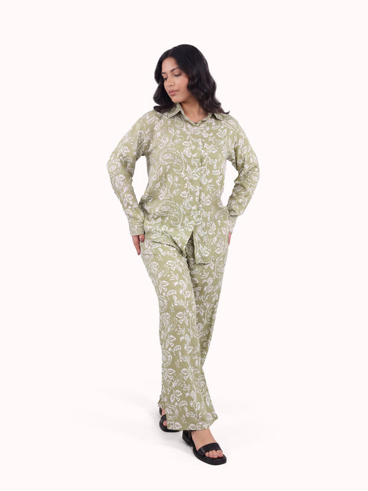 2 Piece Set Long Sleeve & Pants – Paisley