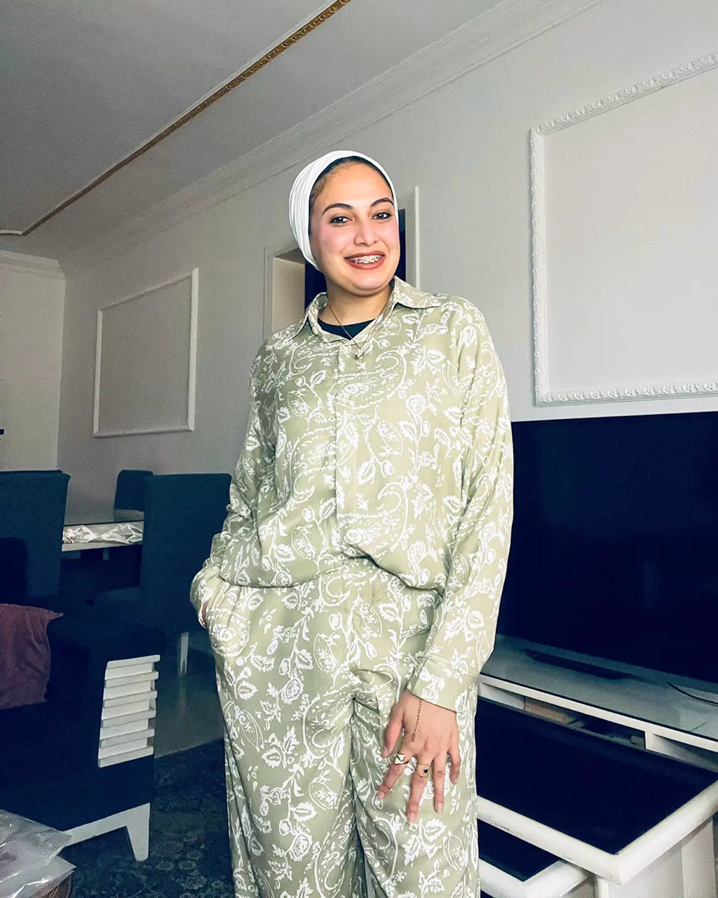 2 Piece Set Long Sleeve & Pants – Paisley