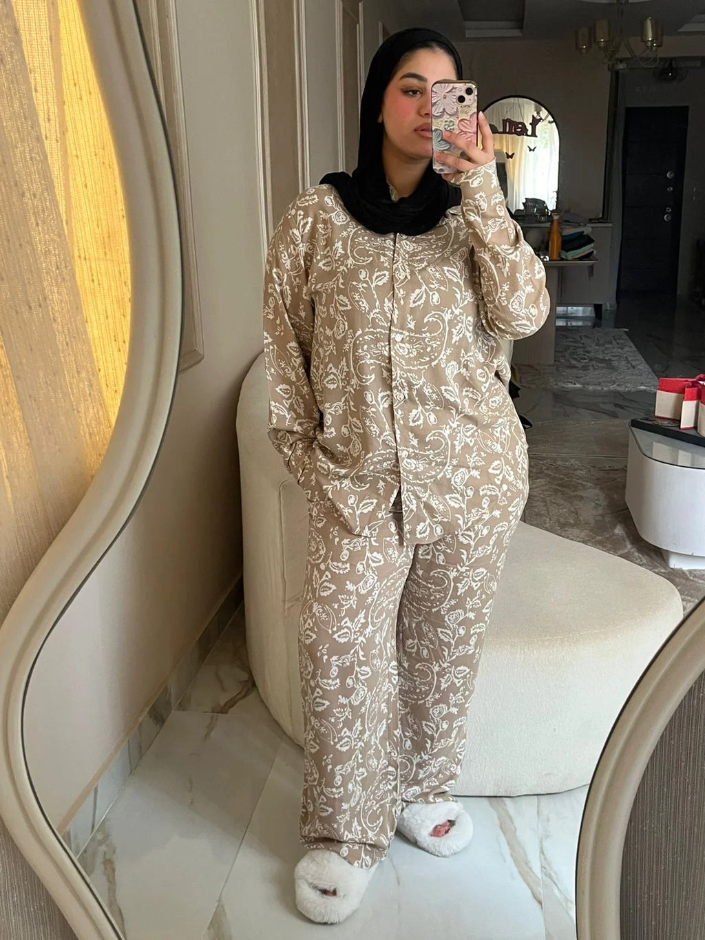2 Piece Set Long Sleeve & Pants – Paisley