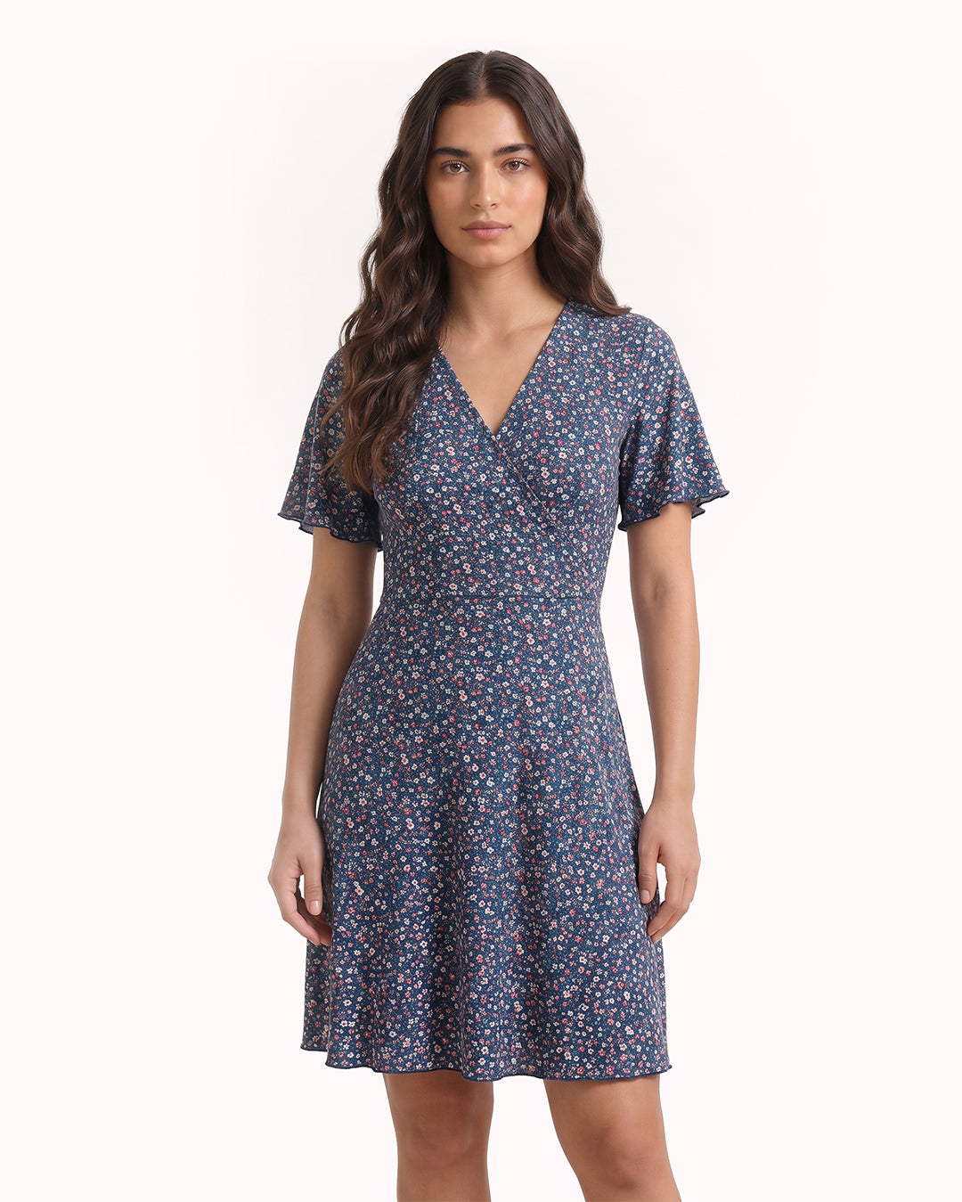 Short Sleeve Dress – Small Floral Print