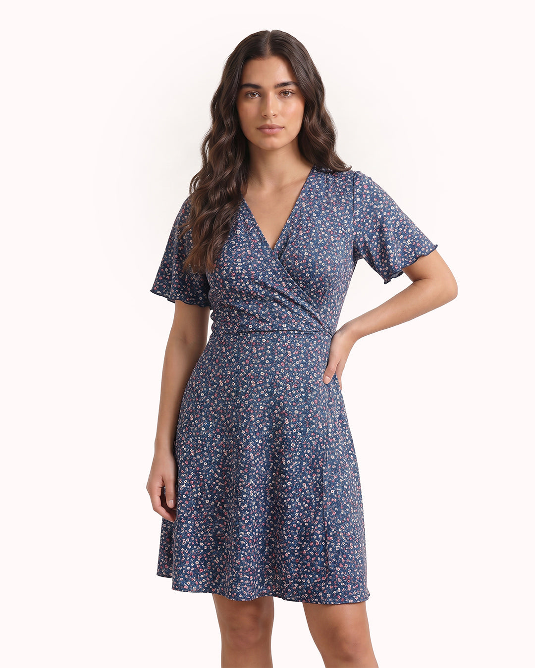 Short Sleeve Dress – Small Floral Print