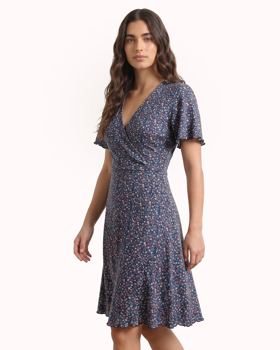 Short Sleeve Dress – Small Floral Print