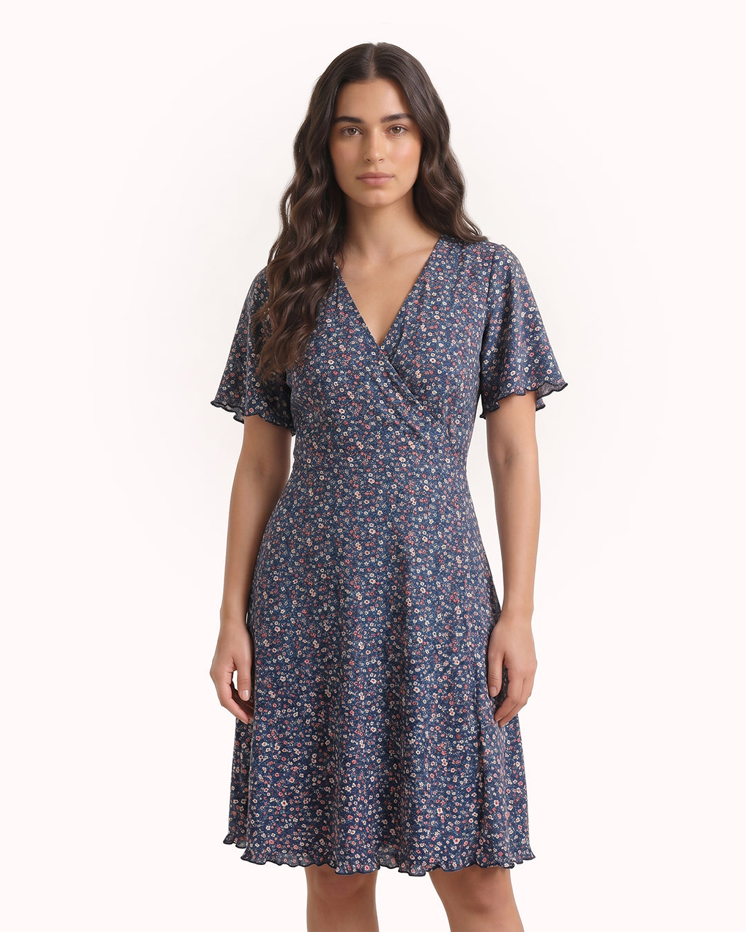 Short Sleeve Dress – Small Floral Print