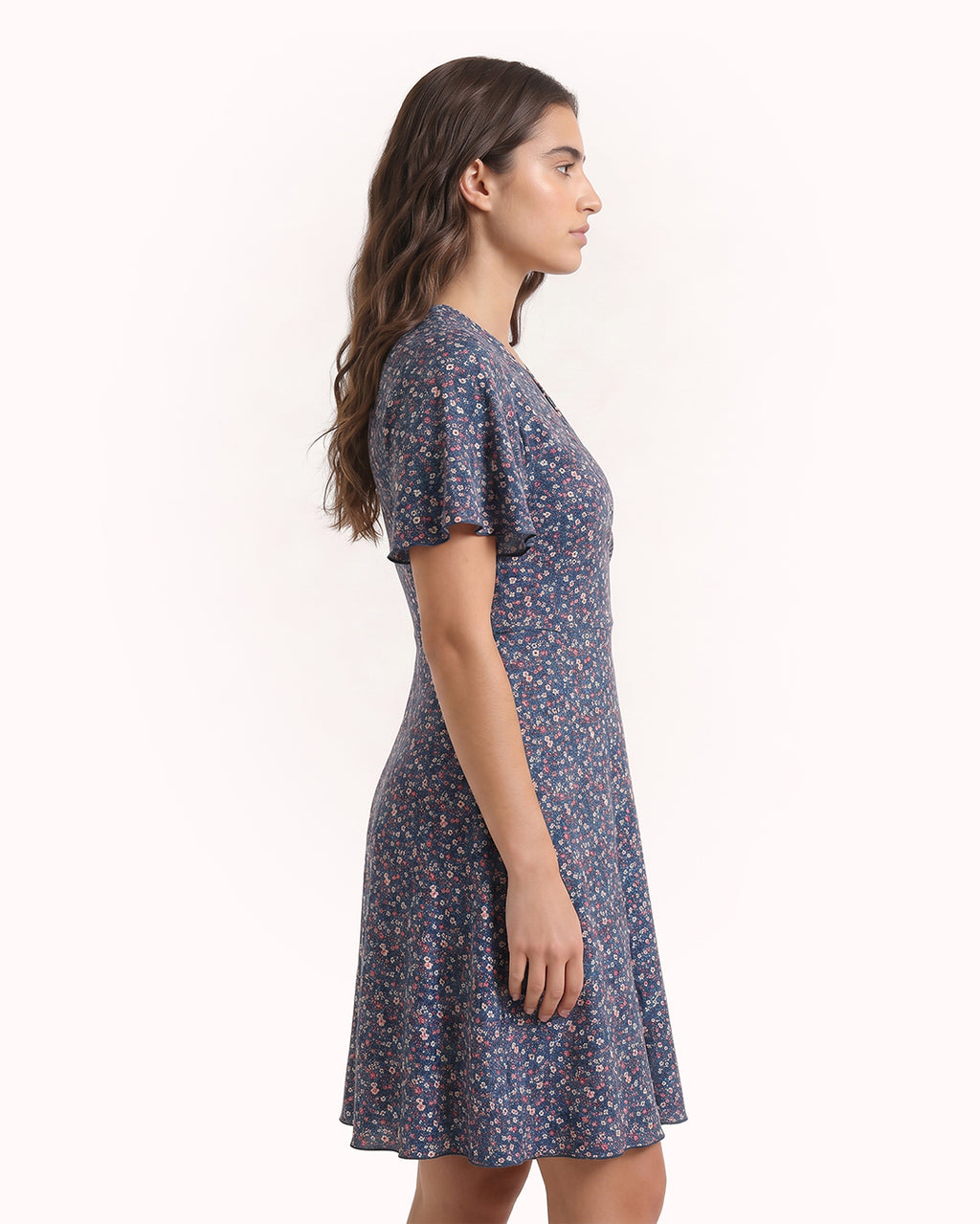 Short Sleeve Dress – Small Floral Print
