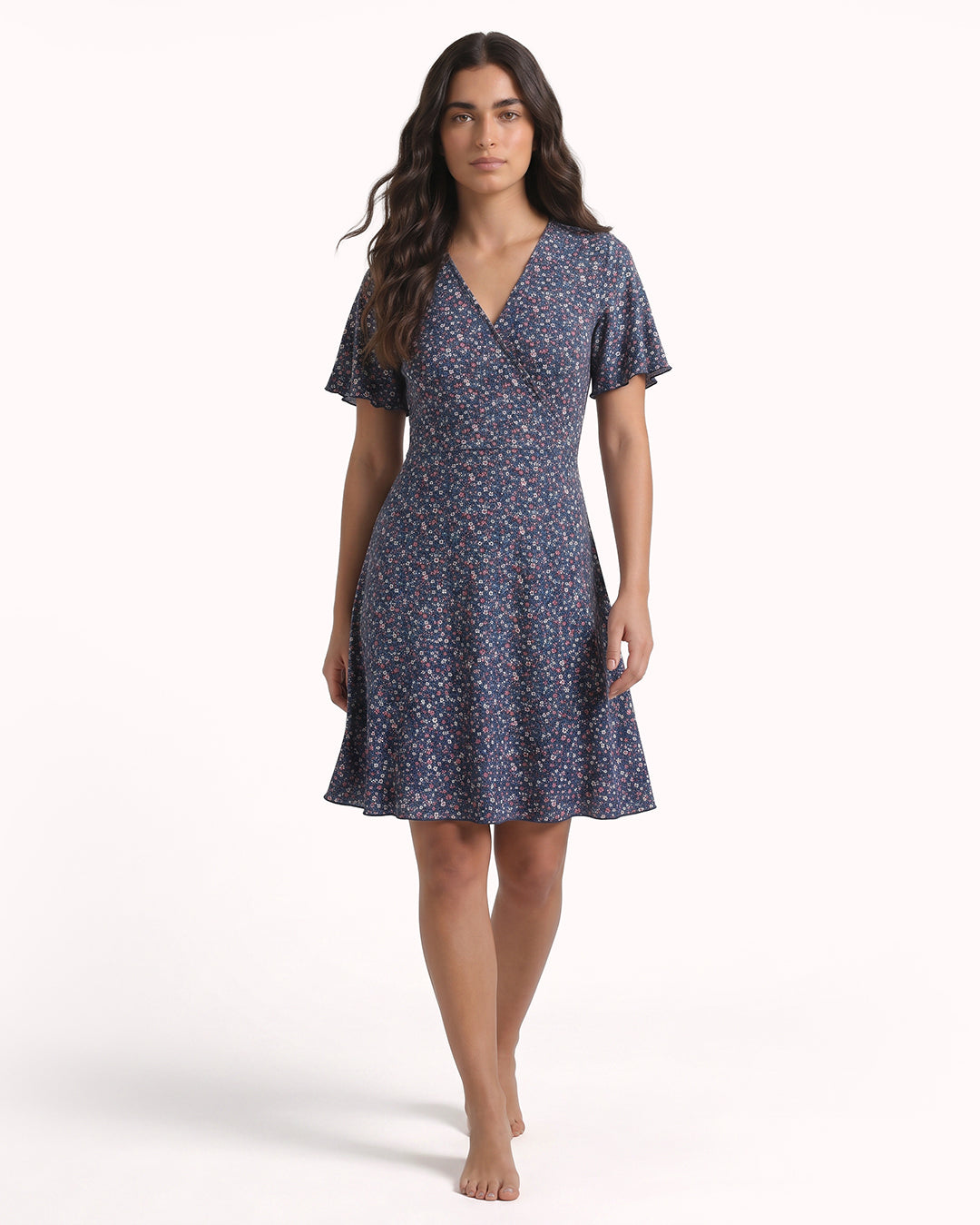 Short Sleeve Dress – Small Floral Print