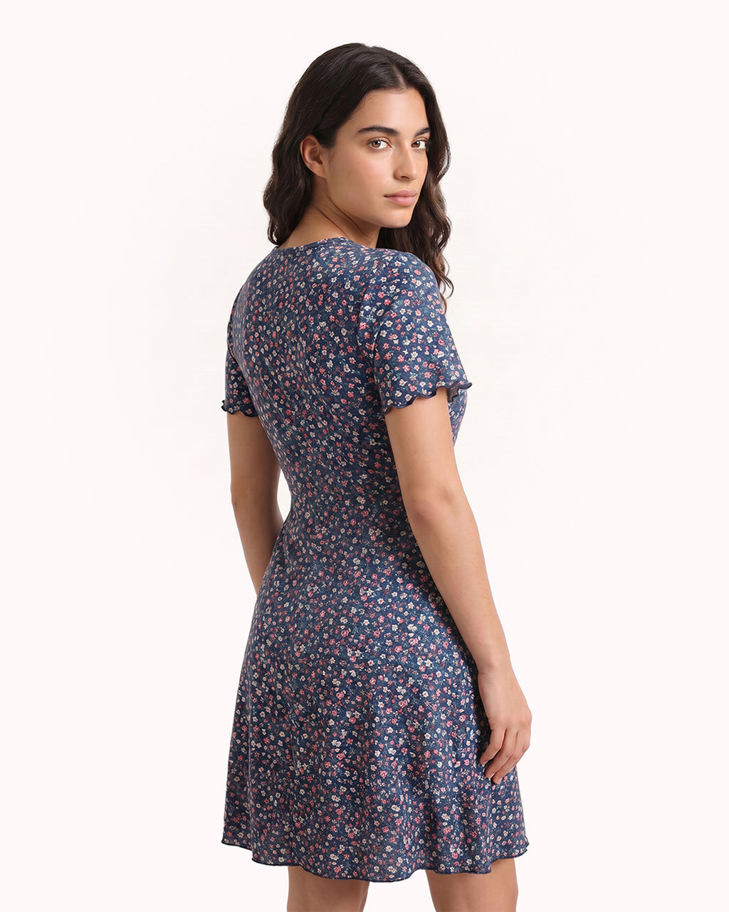 Short Sleeve Dress – Small Floral Print