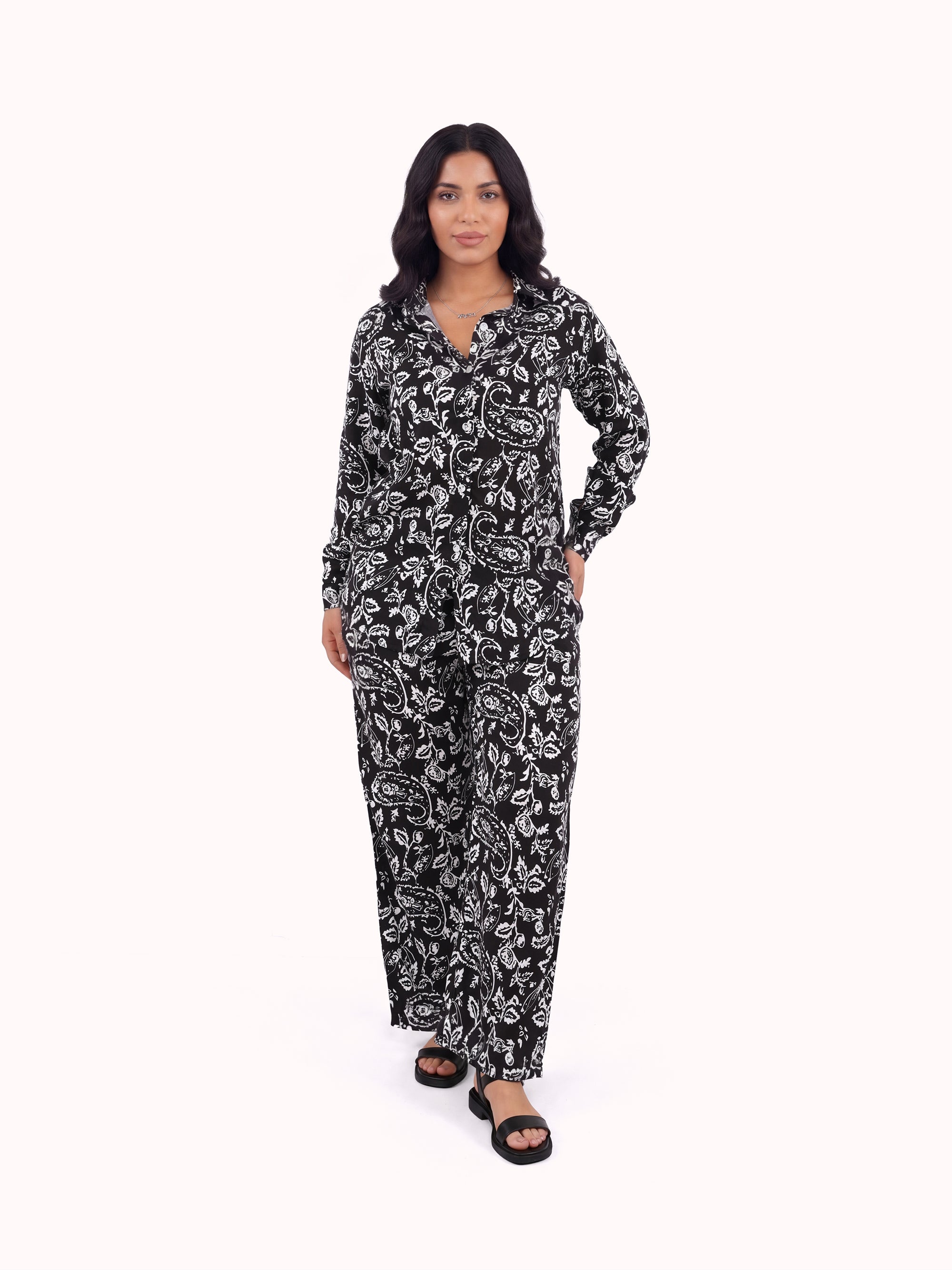 2 Piece Set Long Sleeve & Pants – Paisley
