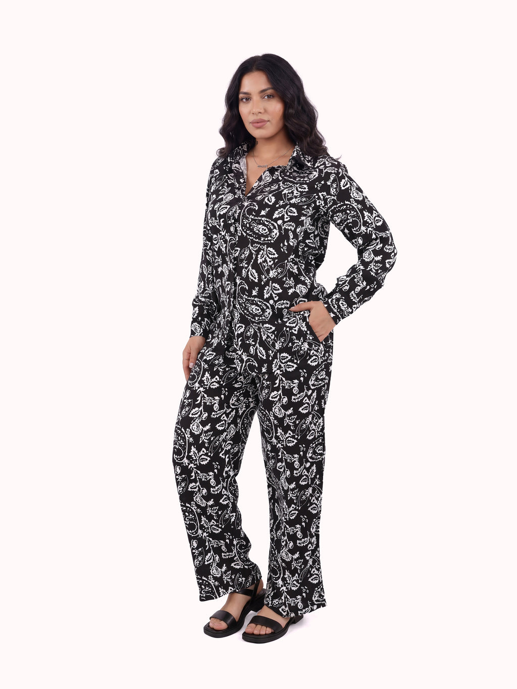 2 Piece Set Long Sleeve & Pants – Paisley