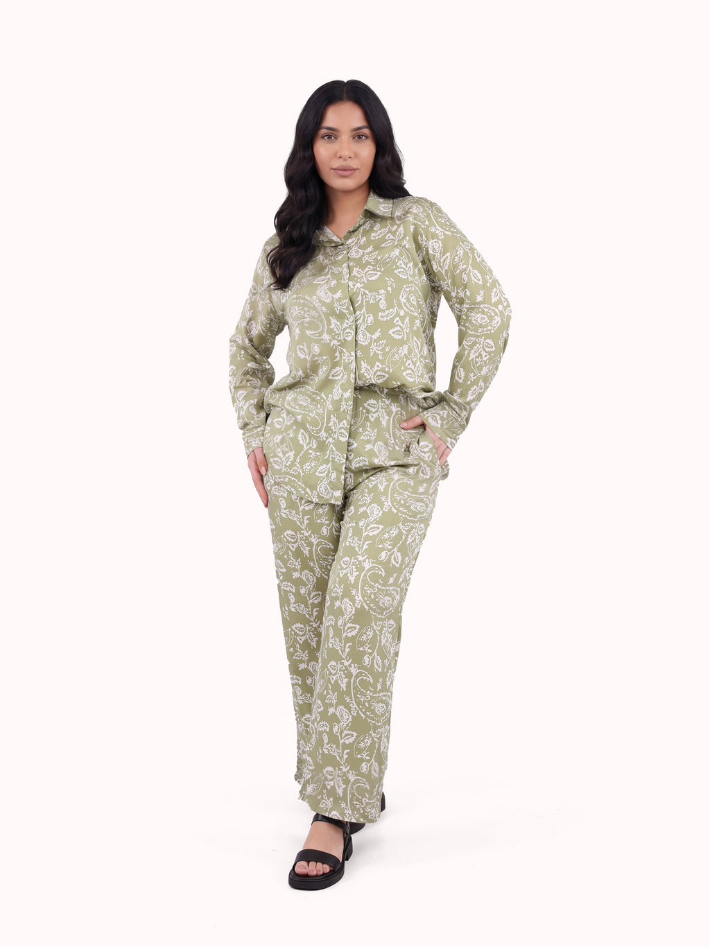 2 Piece Set Long Sleeve & Pants – Paisley