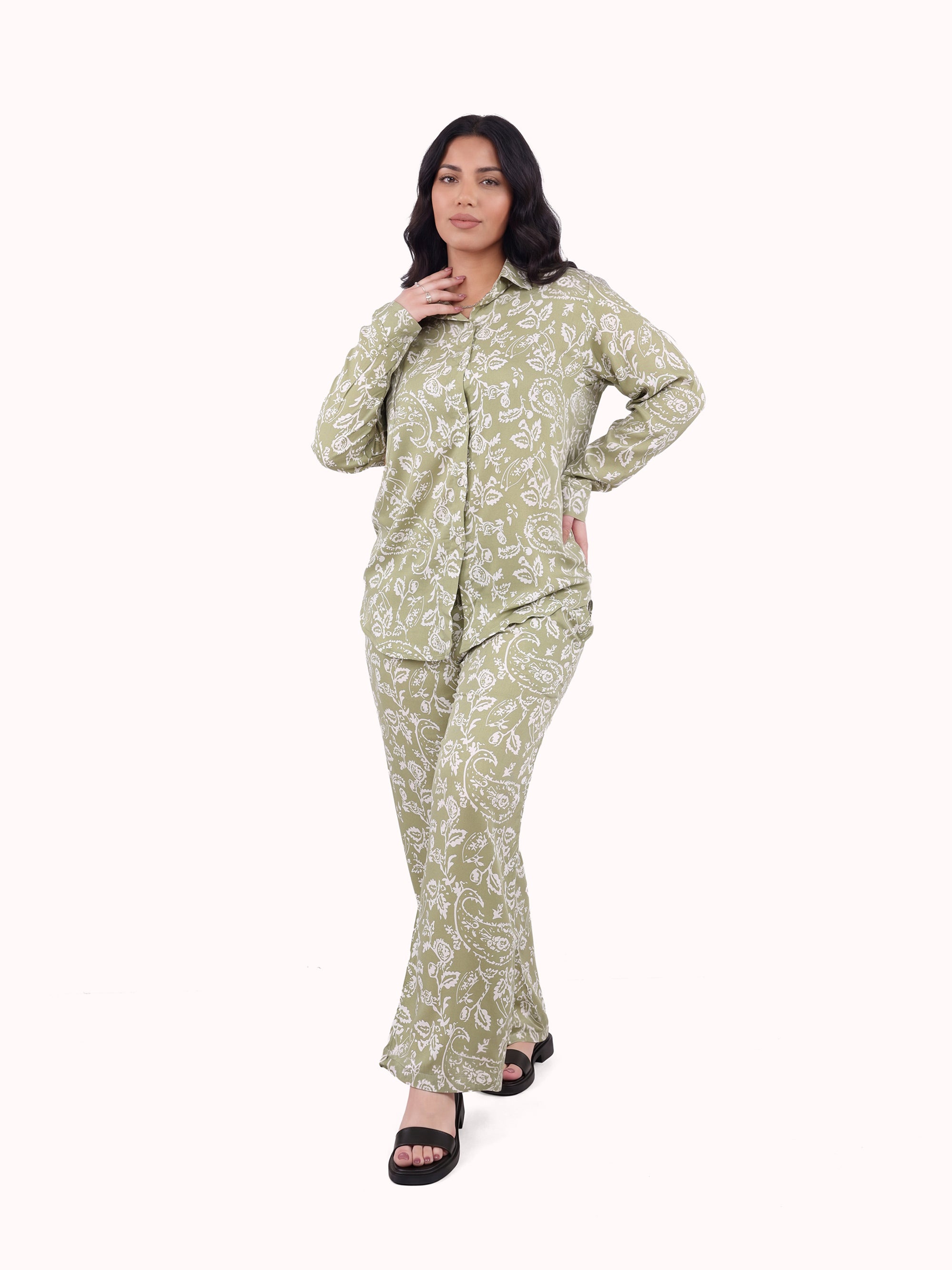 2 Piece Set Long Sleeve & Pants – Paisley