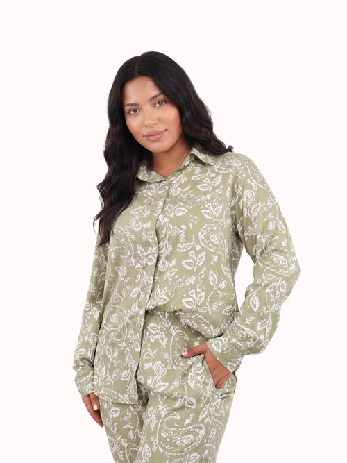 2 Piece Set Long Sleeve & Pants – Paisley