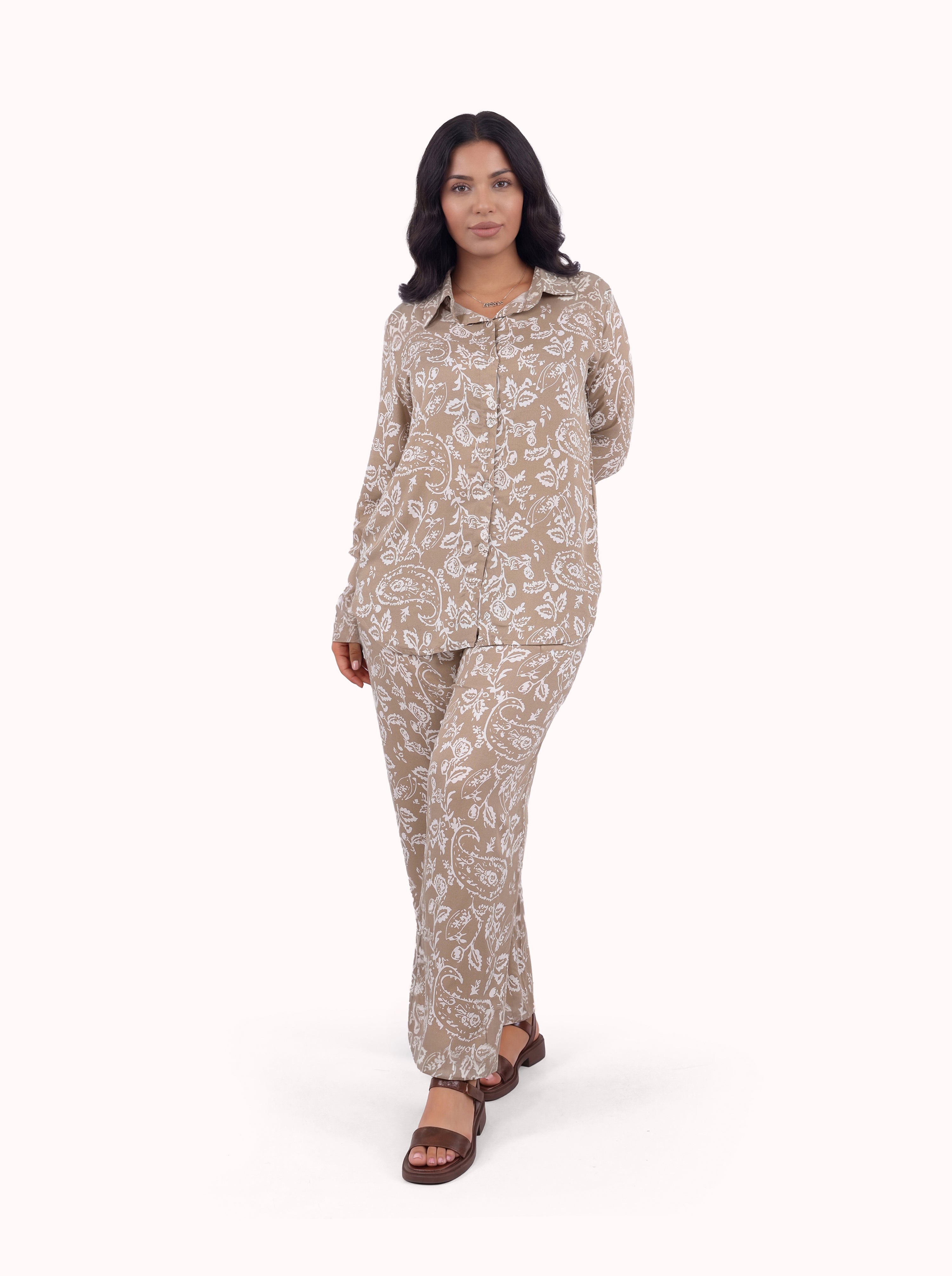 2 Piece Set Long Sleeve & Pants – Paisley