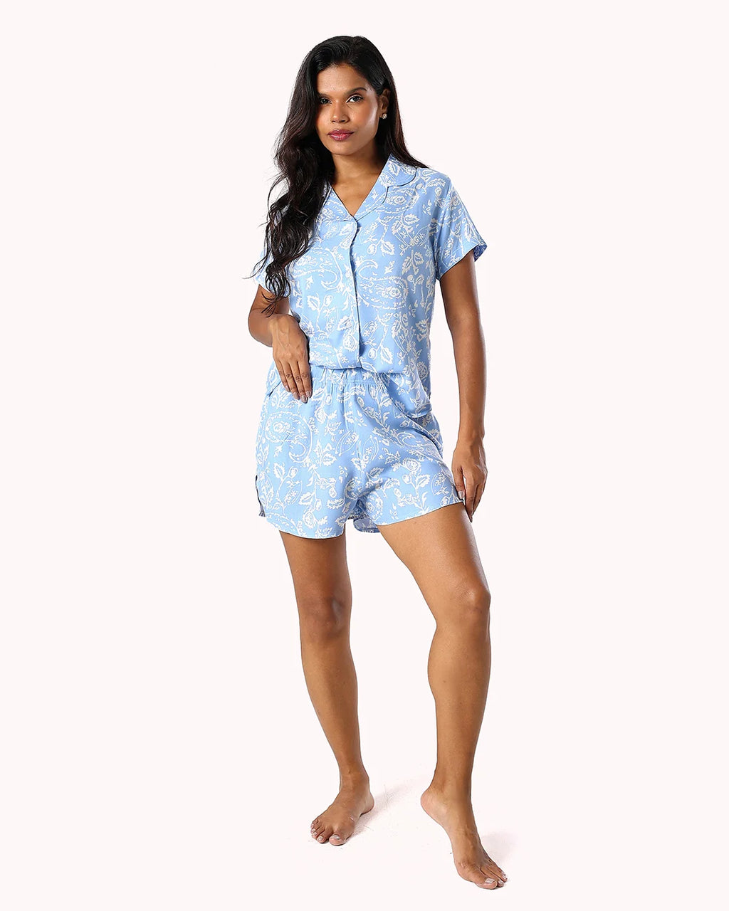 Pajama Set Short Sleeve Shirt & Short – Paisley