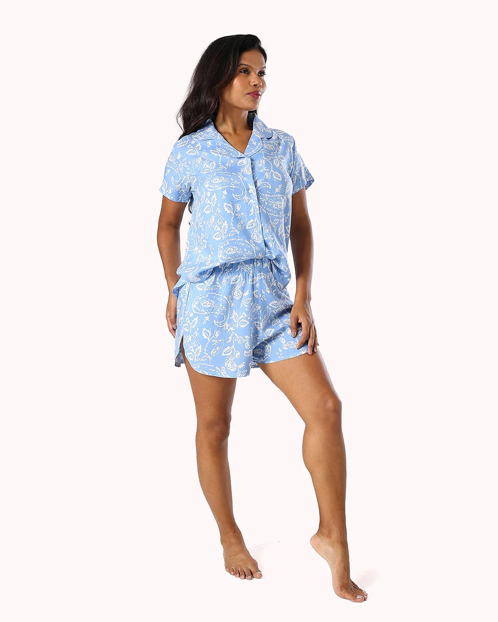 Pajama Set Short Sleeve Shirt & Short – Paisley