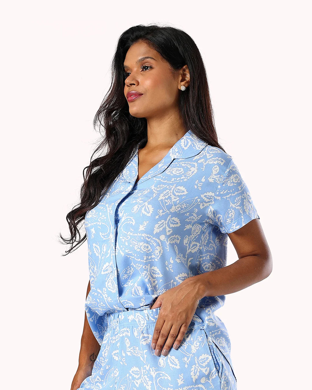 Pajama Set Short Sleeve Shirt & Short – Paisley
