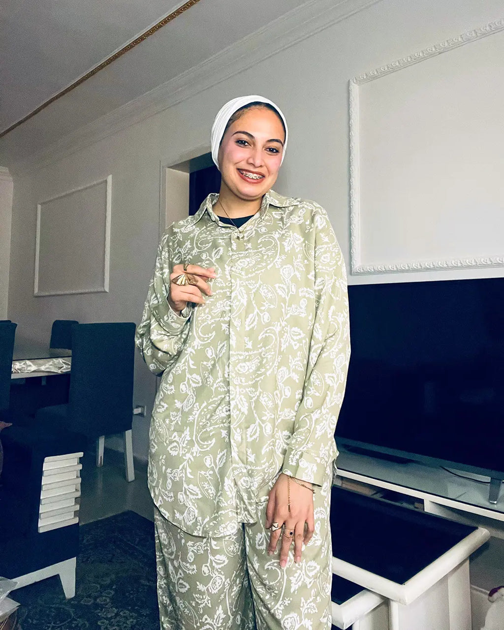 2 Piece Set Long Sleeve & Pants – Paisley